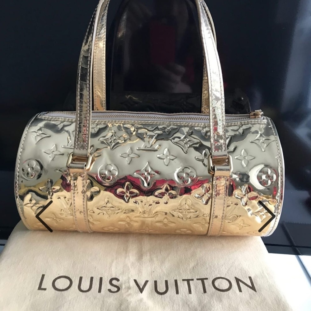 Louis Vuitton Gold Patent Leather Mirroir Shoulder Bag